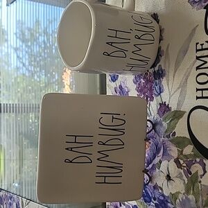 RAE DUNN..BAH HUMBUG! PLATE AND MUG